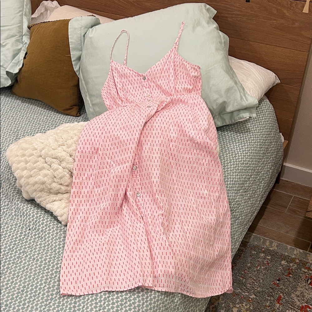 a new day Pink and White Midi Dress